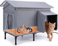 Heated Outdoor Cat House Weatherproof,Insulated Cat House for Winter