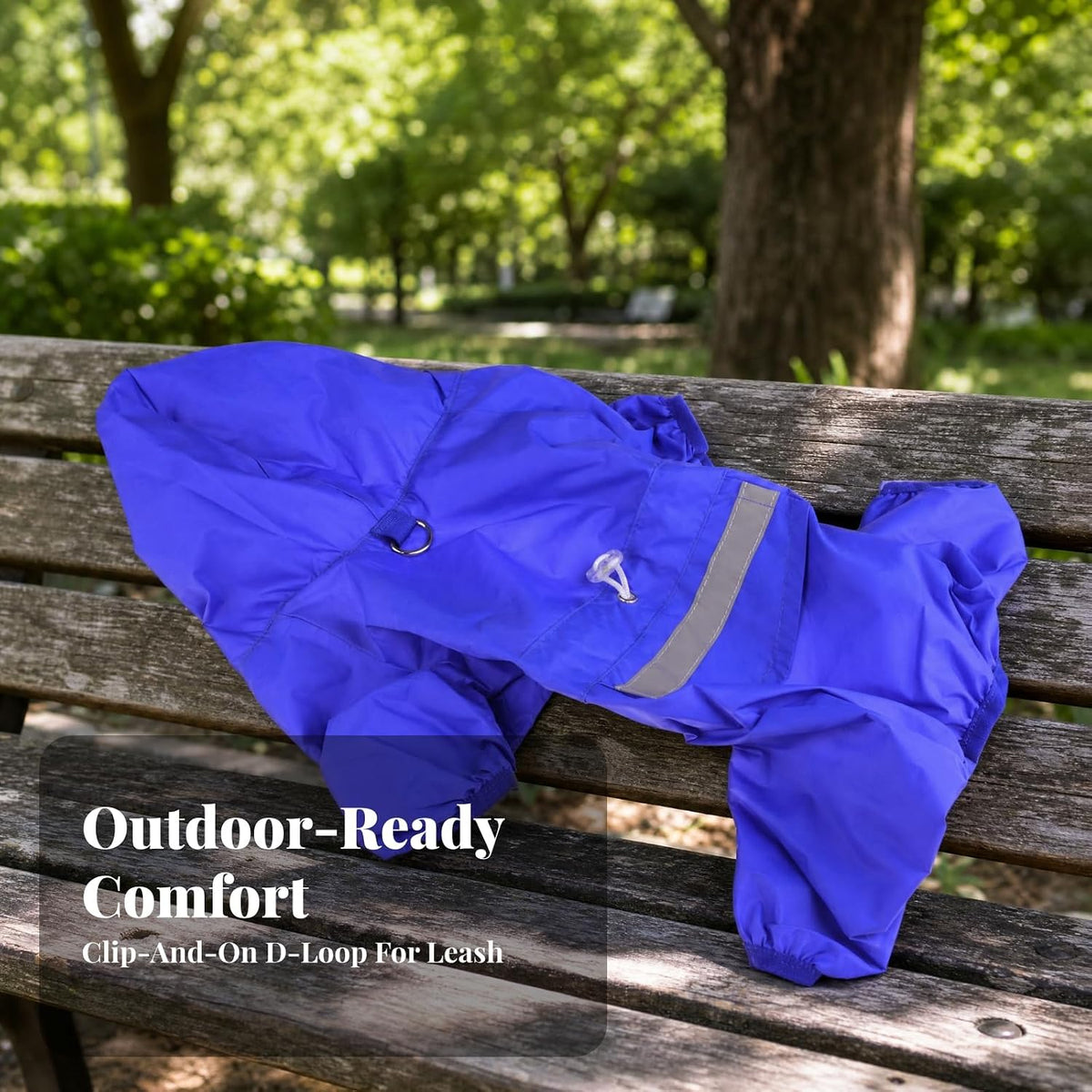 Four-Legged Dog Raincoat Reflective Hooded Dog Raincoat Water-Resistant Pet Clothing for Wet Weather Outings, 5XL