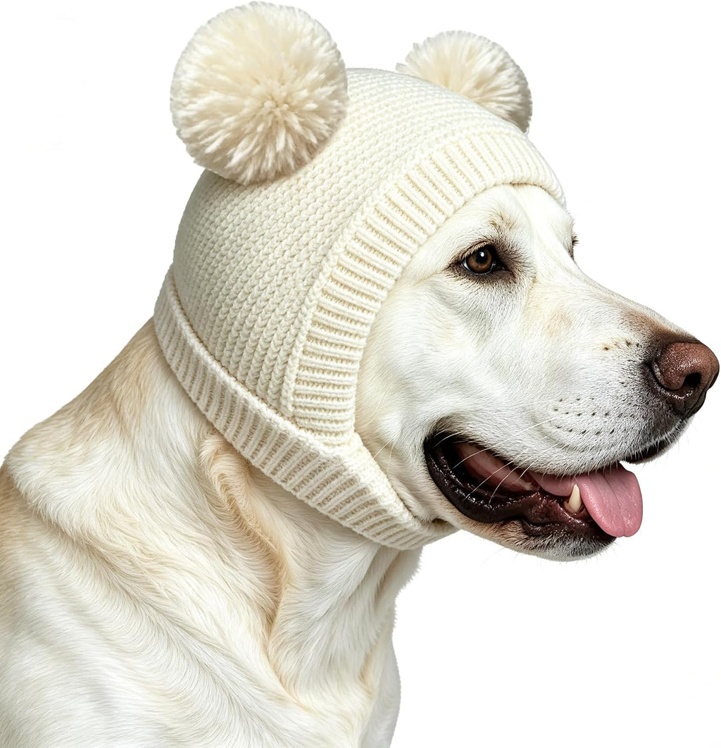 Dog Winter Knitted Hats Ear Muffs Noise Protection for Large Dogs