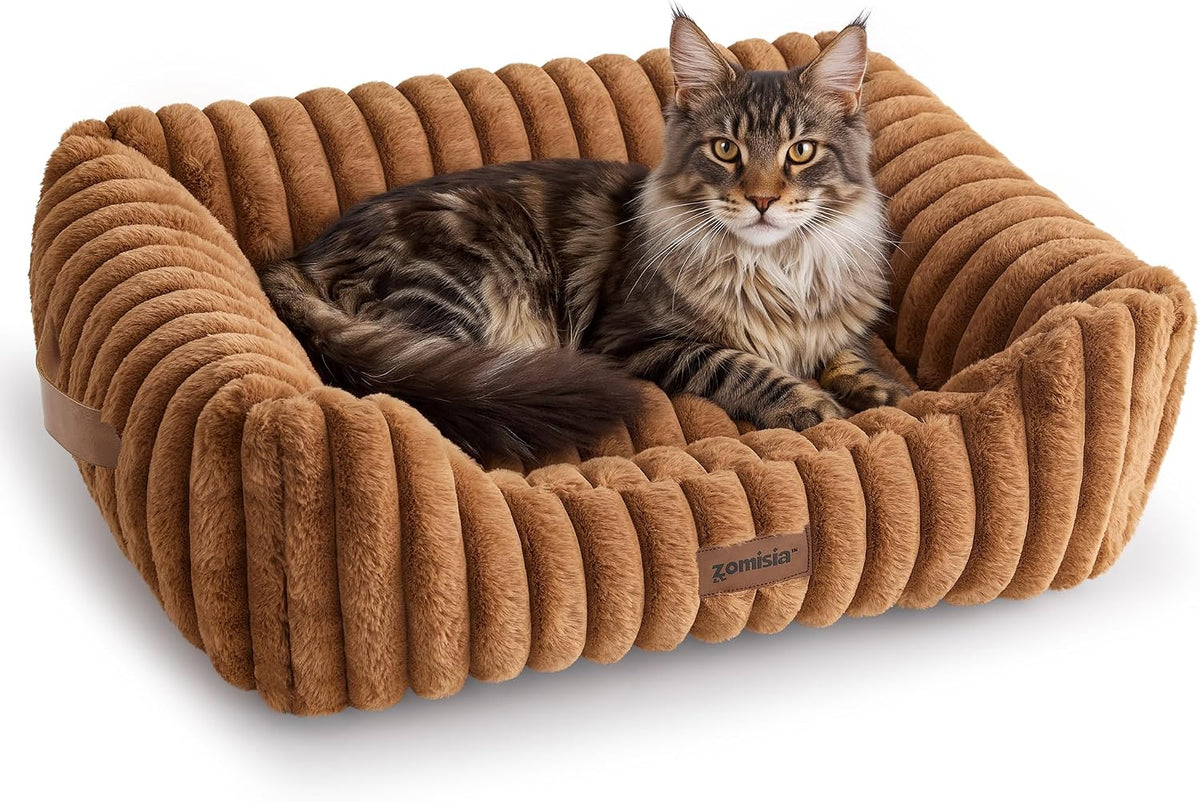Orthopedic Large Cat Bed with Removable Washable Cover, 25x21''