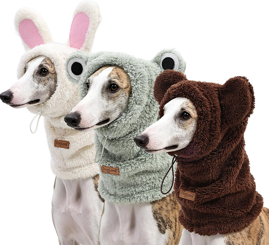 ETIAL Dog Hat Scarf for Long Neck Dogs with Animal Ears