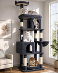 Globlazer S72 Heavy Duty Cat Trees for Large Cats 20 lbs+, Dark Gray