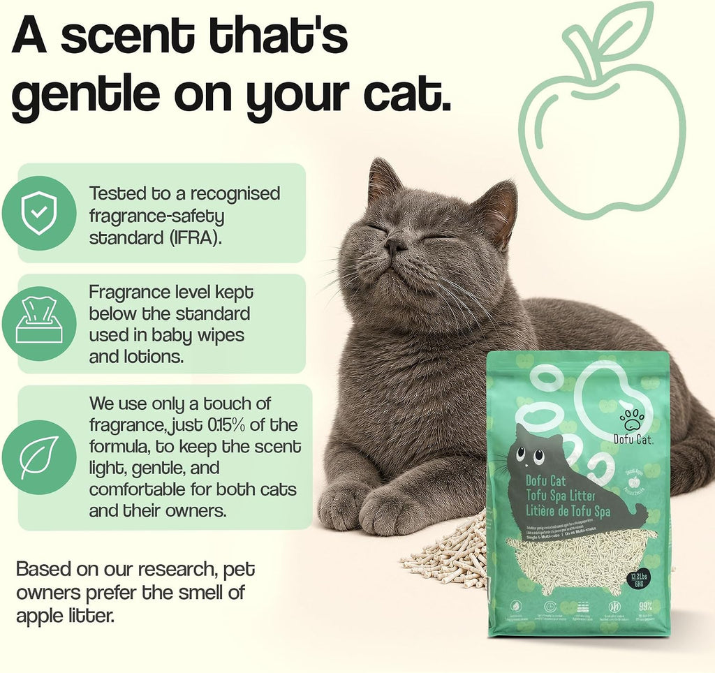 Tofu Spa Cat Litter, Sweet Apple Scented Pellets, 13.2 lb