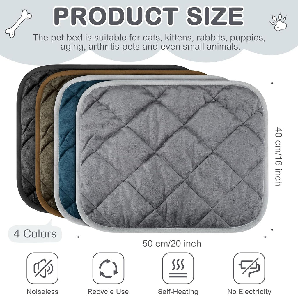 8 Pack Self Heating Cat Mat, Mixing Color, 16 x 20 Inch