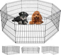 FDW | Dog Playpen | 24", 8 Panels | Heavy Duty Metal Pet Exercise Pen