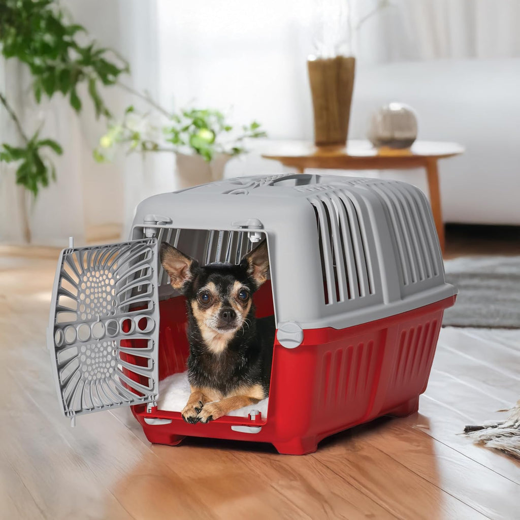 Spree by Midwest 19-Inch Travel Carrier, Red, Fits Pets up to 10 lbs