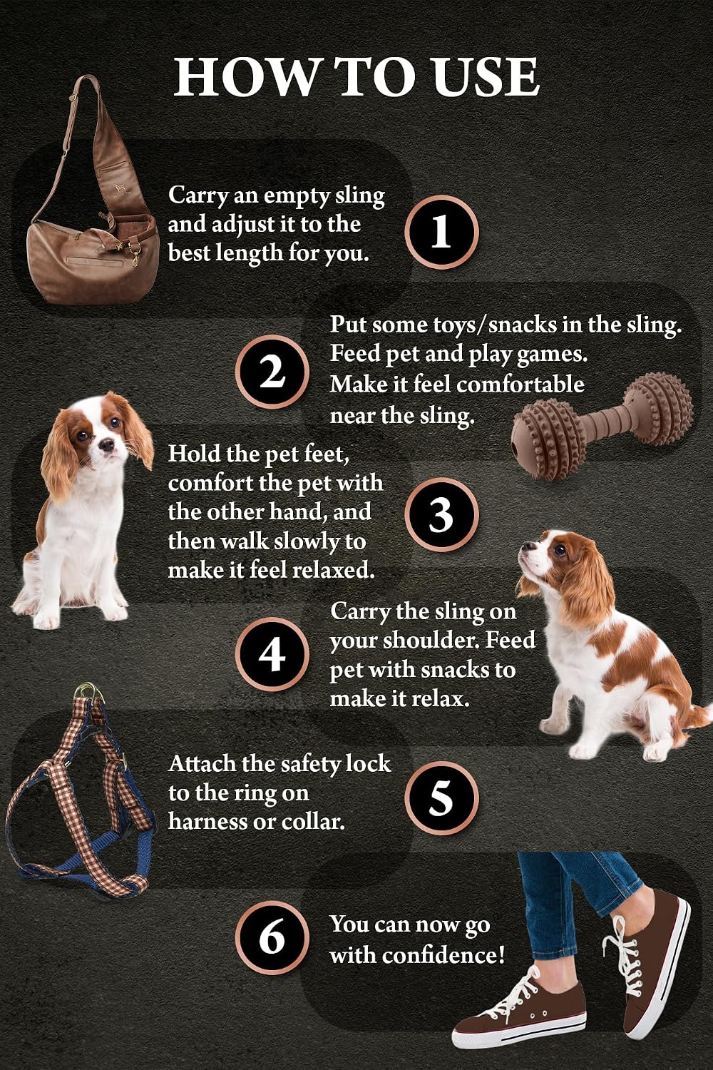 Dog Carrier Sling 5-18lb, Cat Carrier bag (Faux Leather, Zipper)
