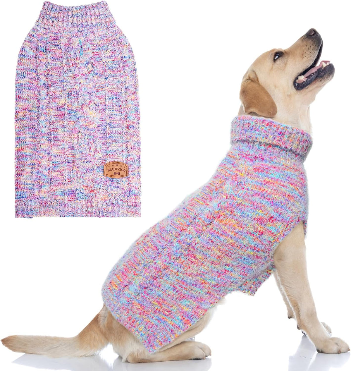 Dog Sweaters for X-Small Dogs, Knit Clothes with Harness Hole