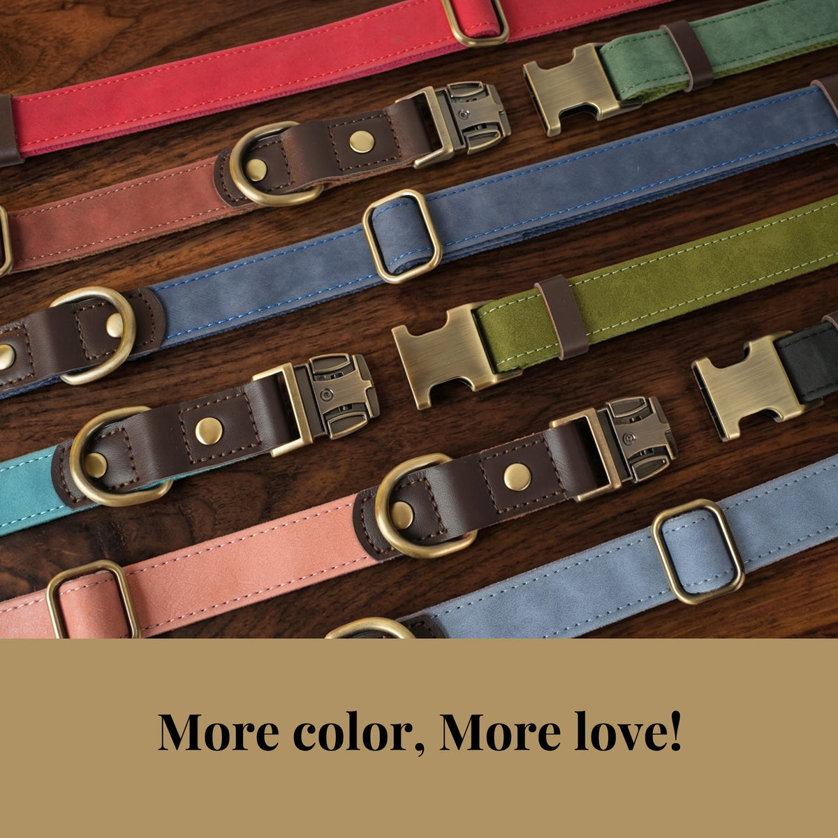 Didog PU Leather Dog Collar for Small Dogs Puppy, Soft Lining, Green S