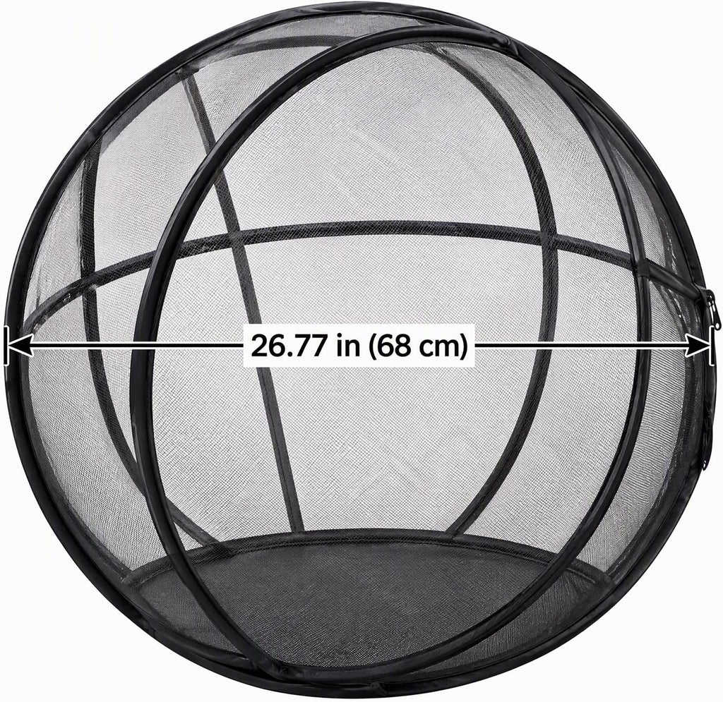 27" Outdoor Cat Enclosure Pop Up Collapsible Mesh 360° Rolling Hamster Ball