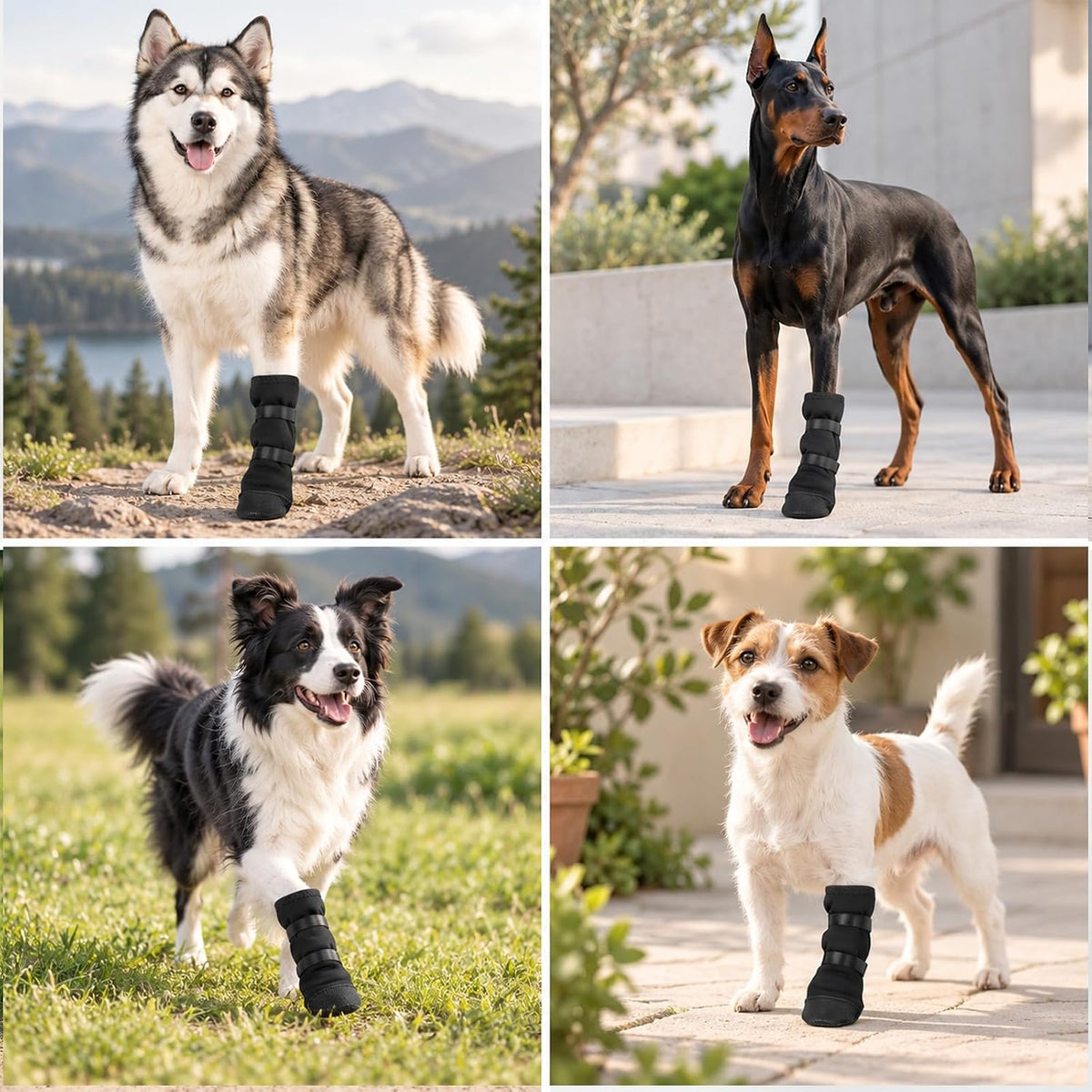 Dog Paw Wound Recovery Boot Dog Paw Recovery Boot for Injured Paws Breathable Dogs Bootie Paws Protector Self-Adhesive F