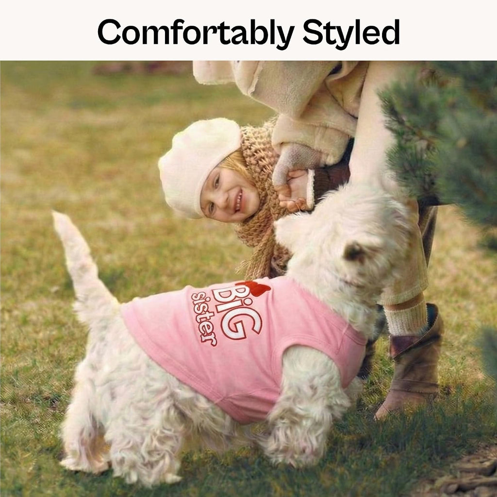 Parisian Pet Dog Shirt – 100% Cotton Shirts for Small Dogs – Pink Sleeveless Puppy Clothes – Lightweight and Breathable 