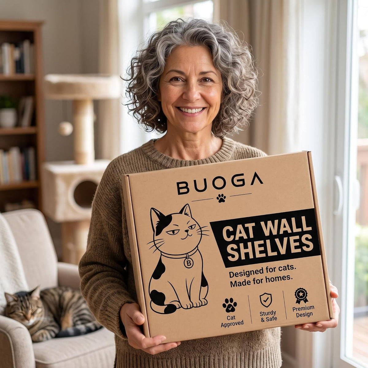 Cat Wall Shelves, Modern Cat Wall Furniture for Indoor Cats