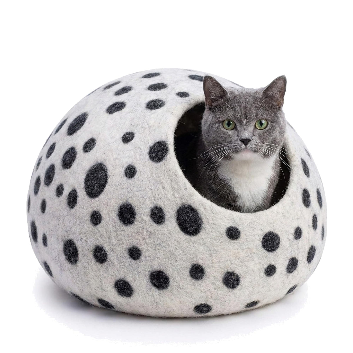 Woolygon Merino Wool Cat Cave, Foldable Hideaway Pod, 100% Merino Wool