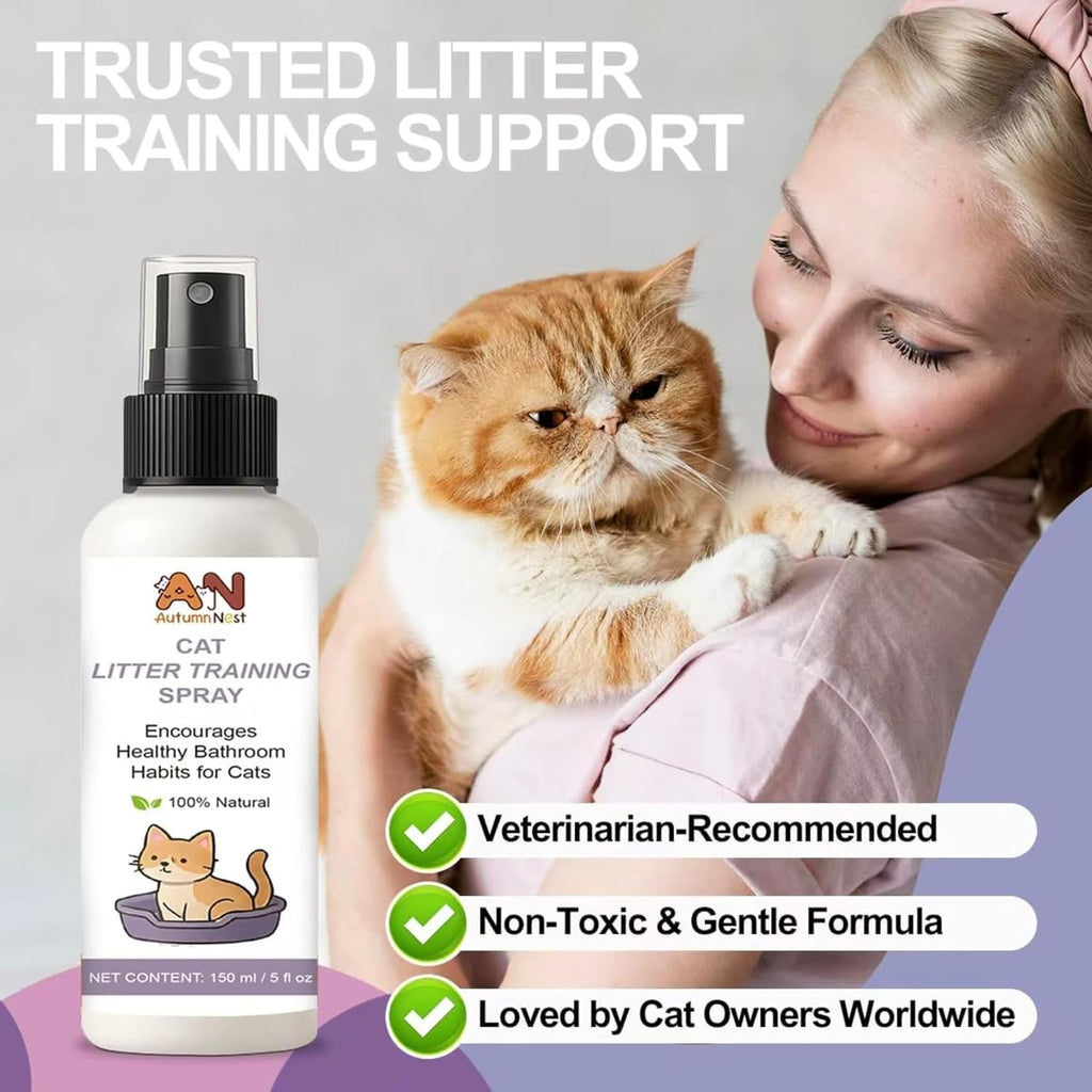 Litter Attractant for Cats, 150ml Cat Litter Training Spray for Kittens