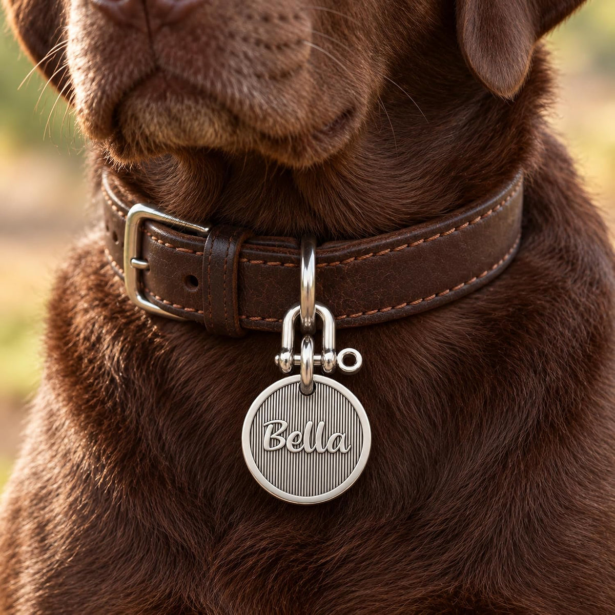 BONBOY Personalized Dog ID Tags, Custom Copper-Nickel Alloy Pet Name Tag