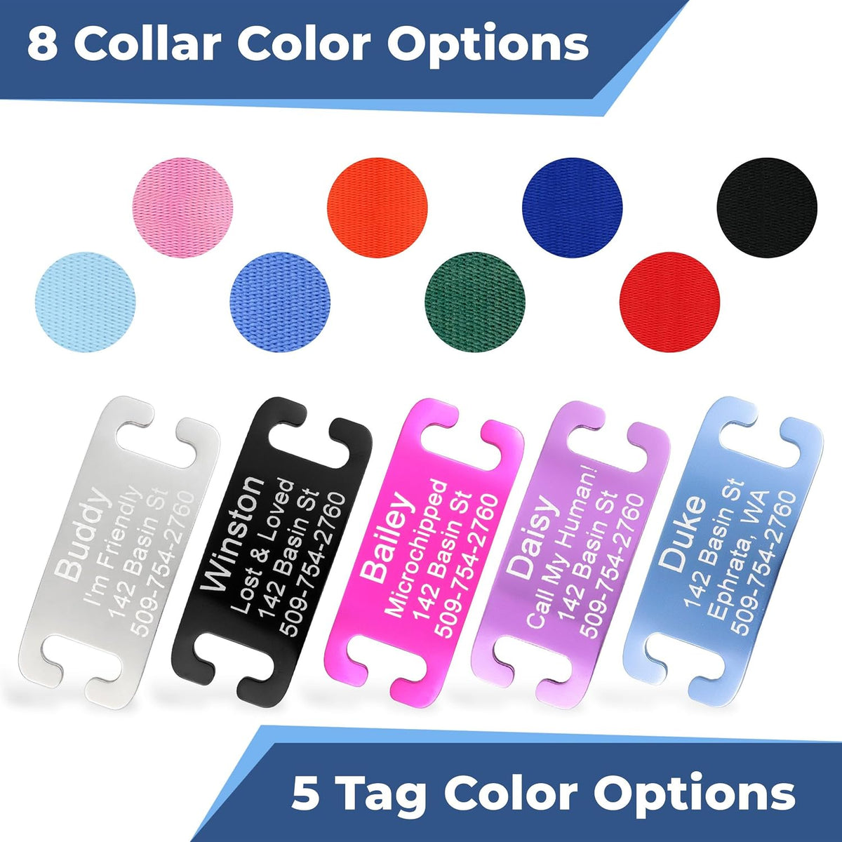GoTags Cat Collar Personalized, Reflective Collar with Bell & Nameplate