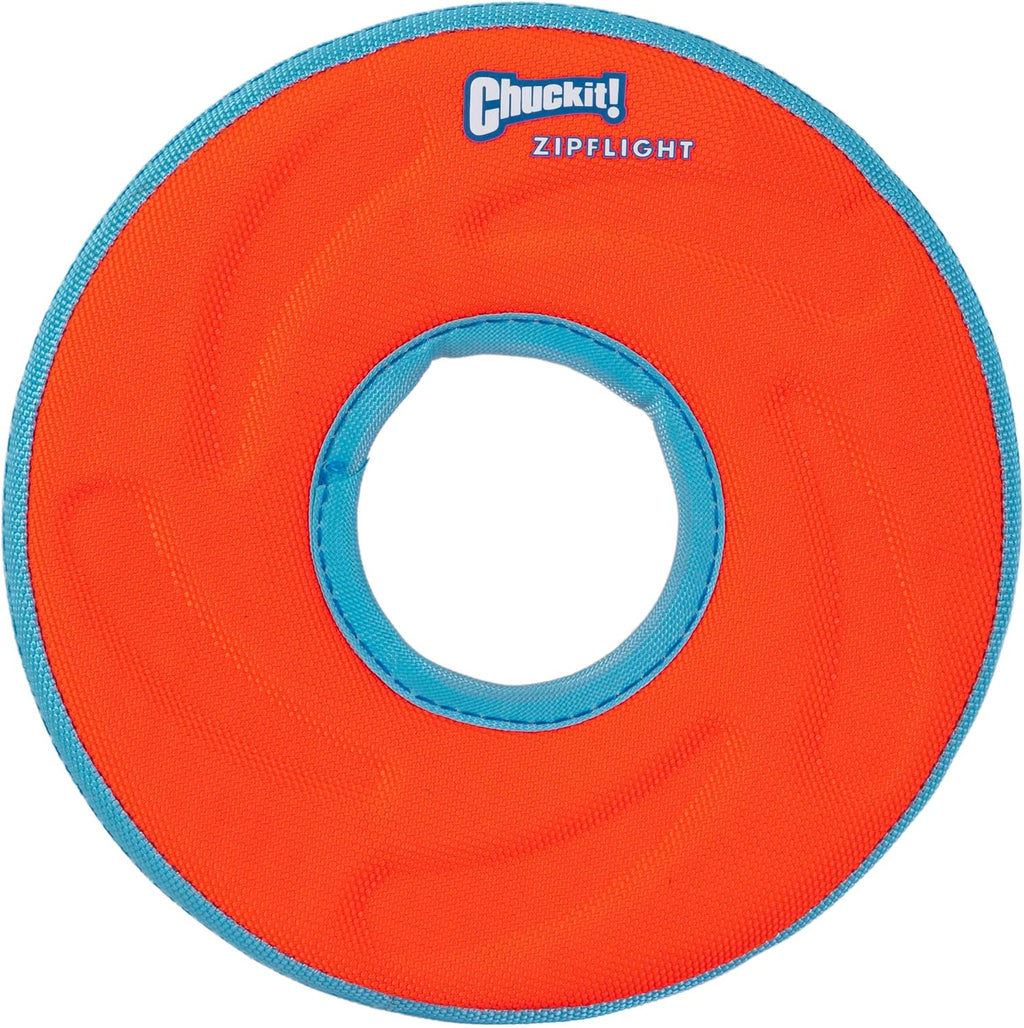 Chuckit! Zipflight Flying Disc Dog Toy, Small (6"), Green and light Blue