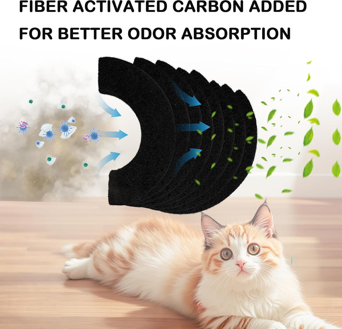 8 Pack Carbon Filters Compatible with Litter Robot 4