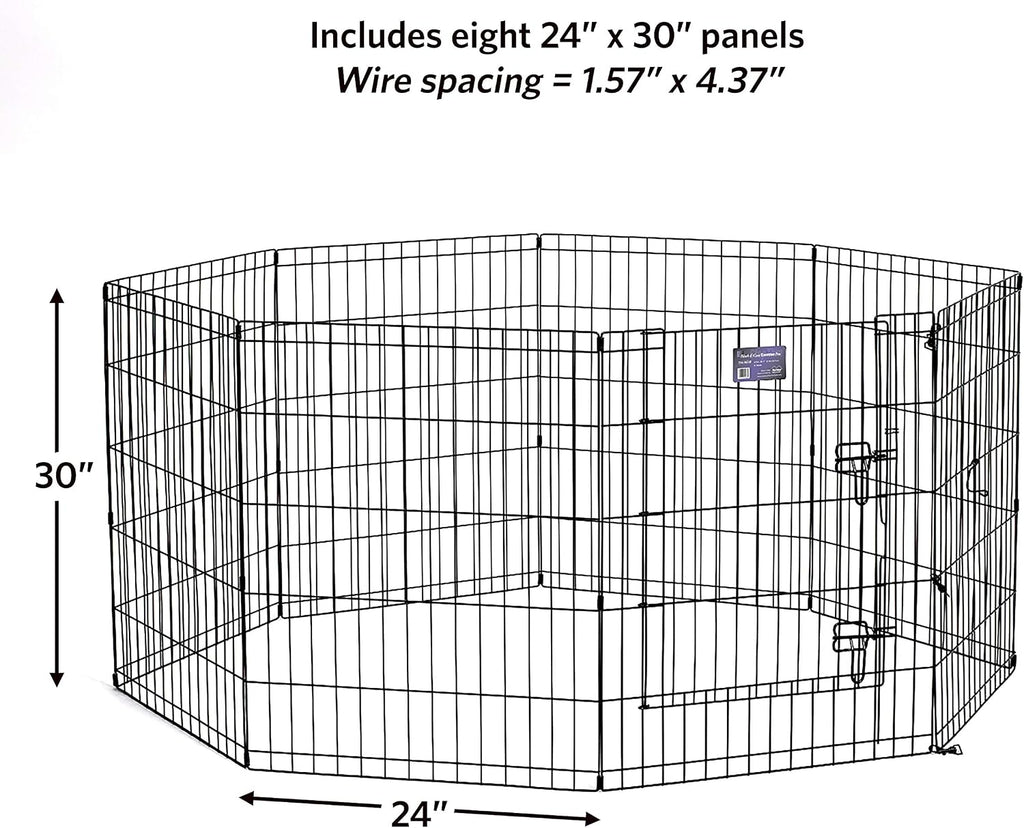 MidWest 30-Inch Exercise Pen, Single Door, 16 Sq Ft Play Area