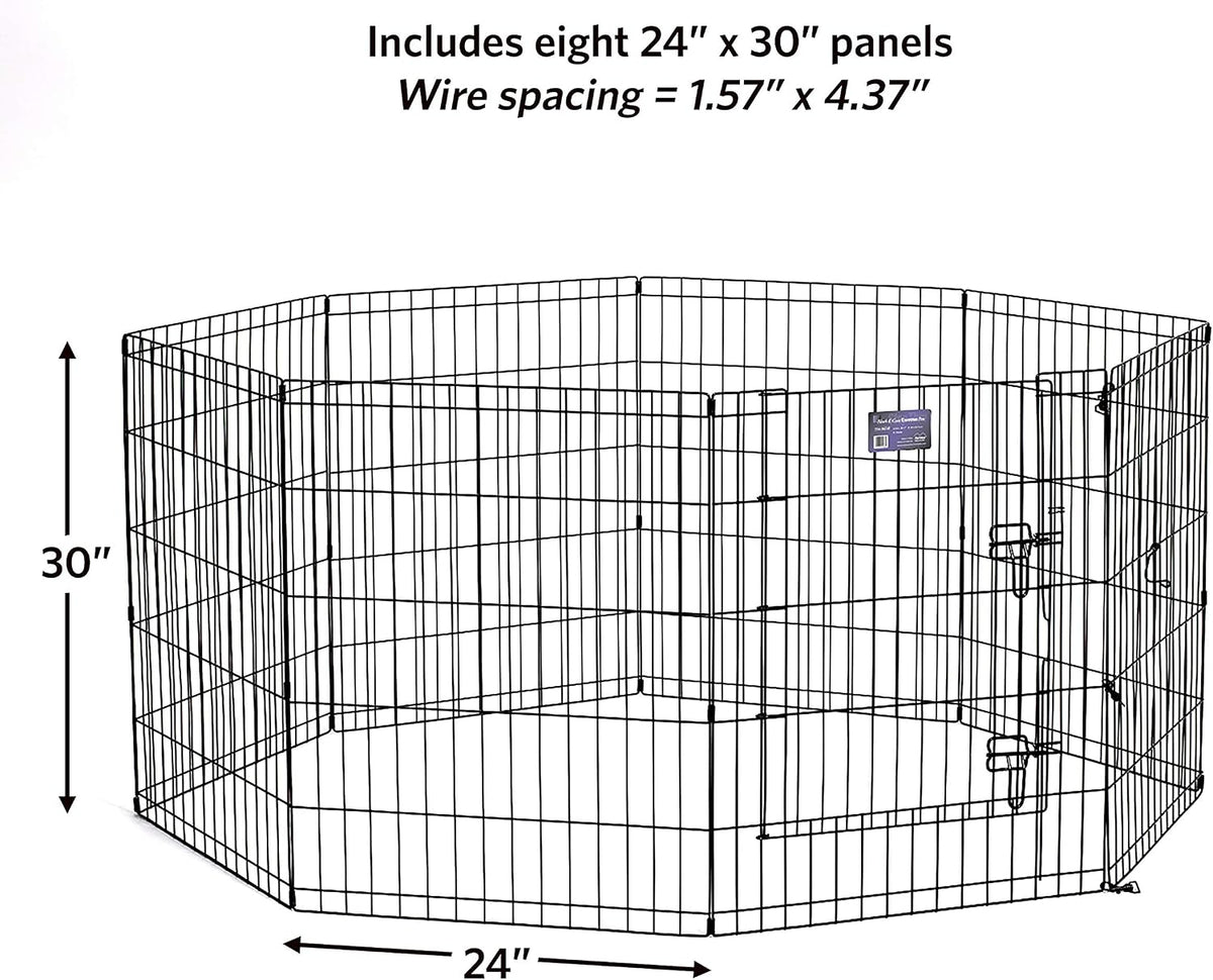 MidWest 30-Inch Exercise Pen, Single Door, 16 Sq Ft Play Area