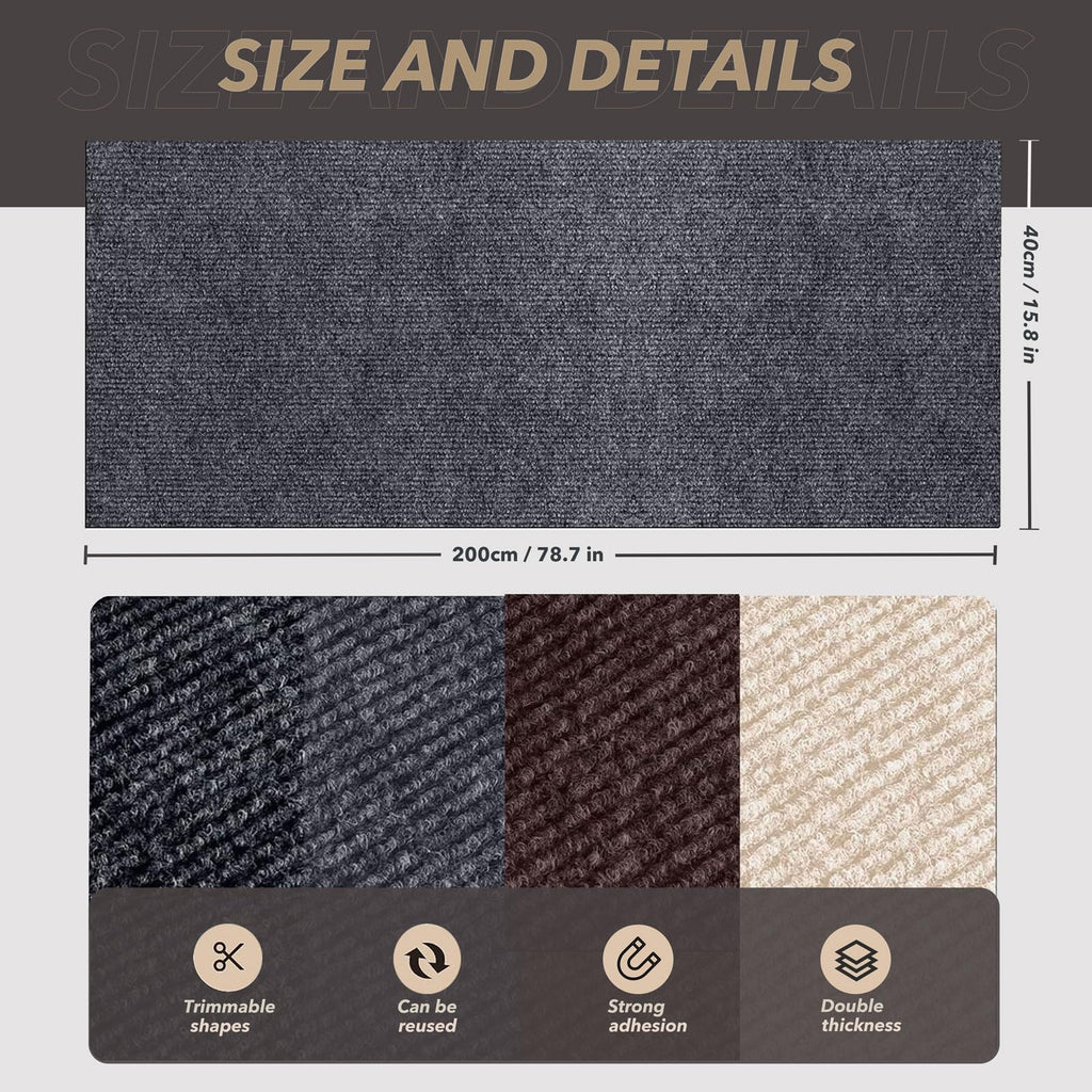 78.7"x15.8" Self-Adhesive Cat Scratch Mat, Cat Scratch Furniture Protector