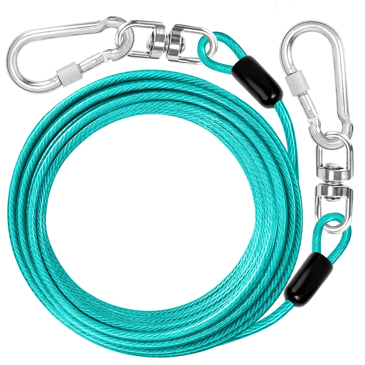 jenico Dog Tie Out Cable: 10 ft Dog Leads for Yard Heavy Duty