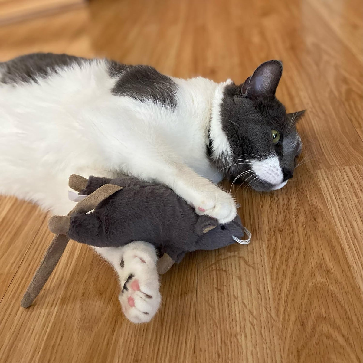 SPOT Big Mouse Bertha Cat Toy with Catnip – Lifelike Plush Mouse, Crinkle Sound, Large 7in Size, for Cuddling, Chasing, 