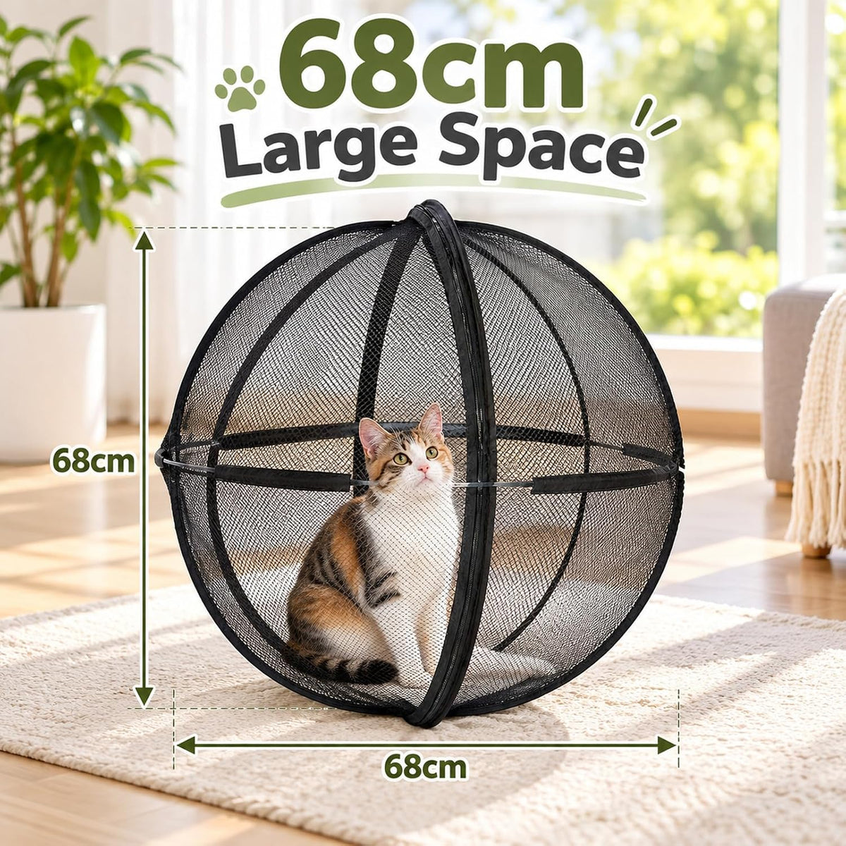 Catio Outdoor Cat Enclosure, 27" Giant Hamster Ball for Cats，Blue