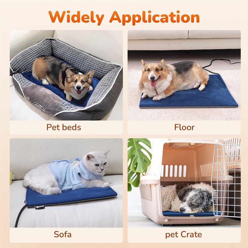 Pecute Pet Heating Pad with Chew Resistant Cord, Waterproof Layer