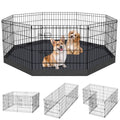 PEEKABOO Foldable Rustproof Dog Playpen with Octagonal Bottom Pad and door