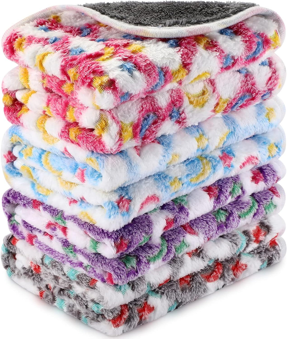 Reginary 4 Pcs Guinea Pig Fleece Cage Liners, Plaid, 24 x 47 Inch