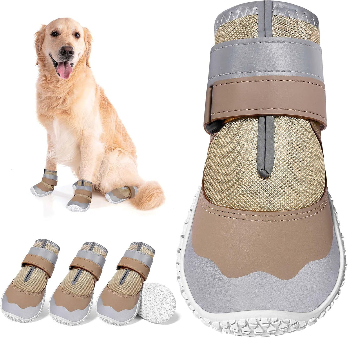 DcOaGt Dog Shoes Large Dogs XXL,Mesh Breathable Dog Boots & Paw Protector