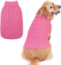 BINGPET Dog Sweater for Large Dogs, Turtleneck Knitted Clothes