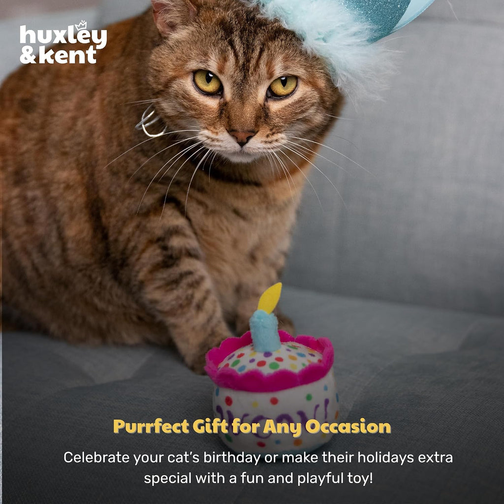 Huxley & Kent Plush Cat Toy - Interactive Catnip Toy for Cats & Kittens - Soft with Crinkle & Catnip - Fun Indoor Play -