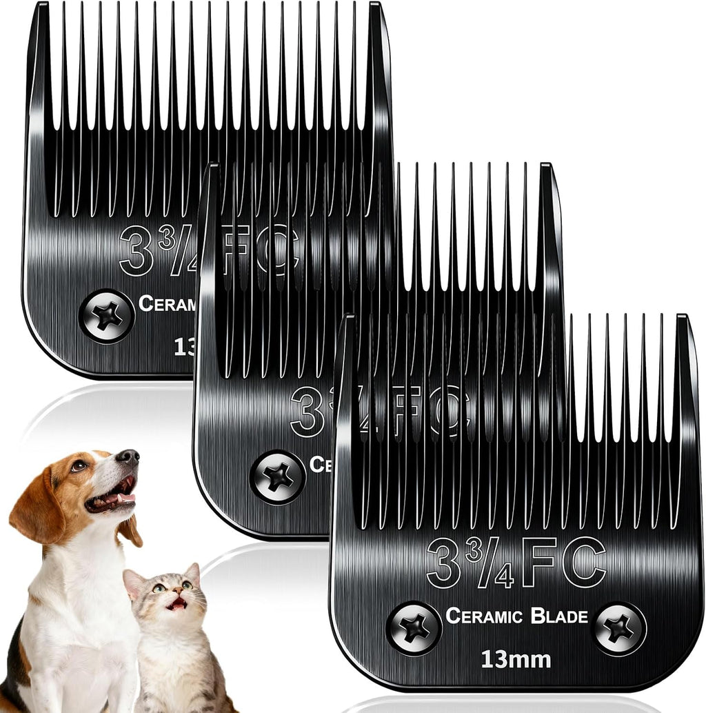 3PCS Wide Blades for Dog Grooming Compatible with Andis Clippers