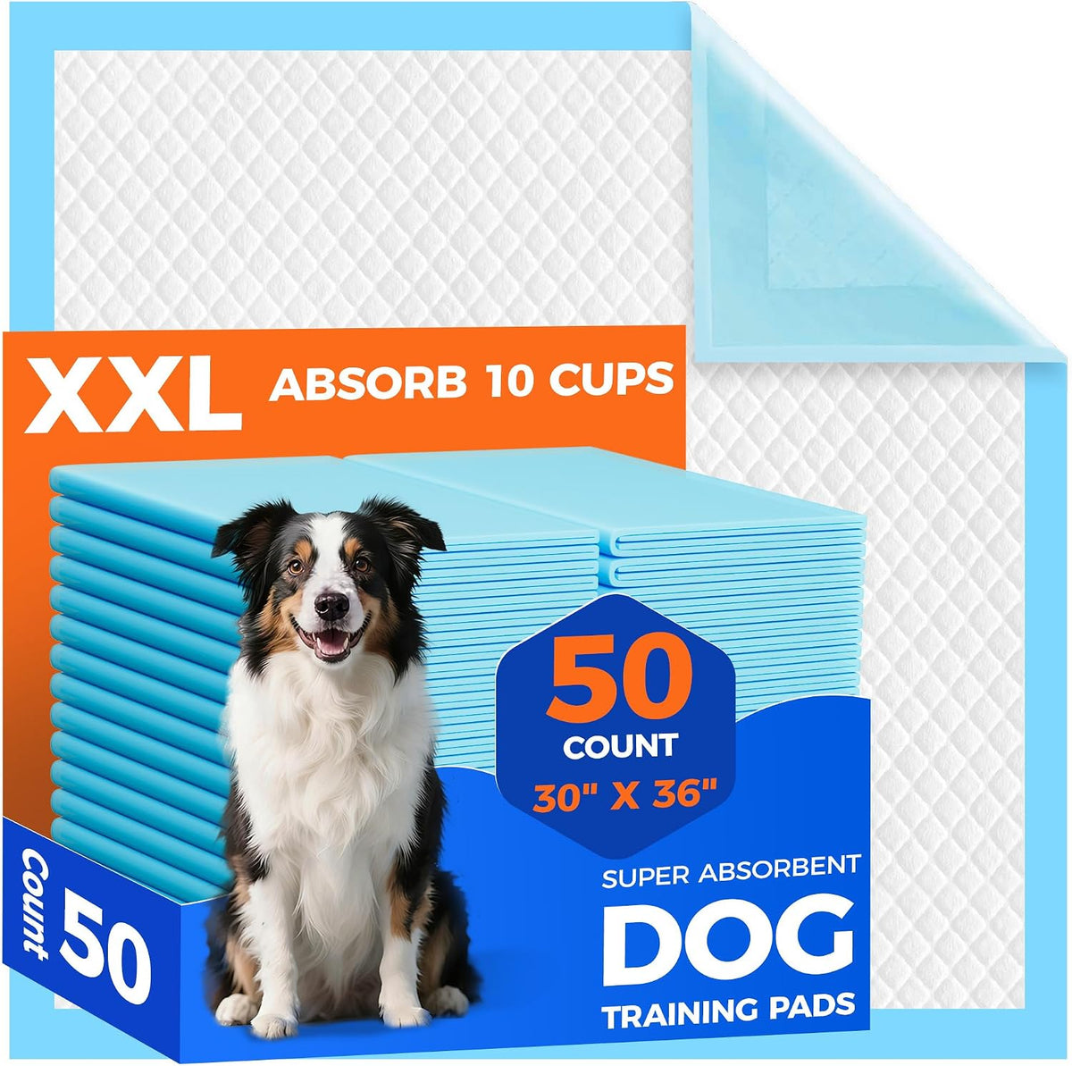 60 Count Extra Large Dog Pee Pads 28" x 34", Super Absorbent X-Large Puppy Pads Disposable Dogs Training Pads, Quick Dry