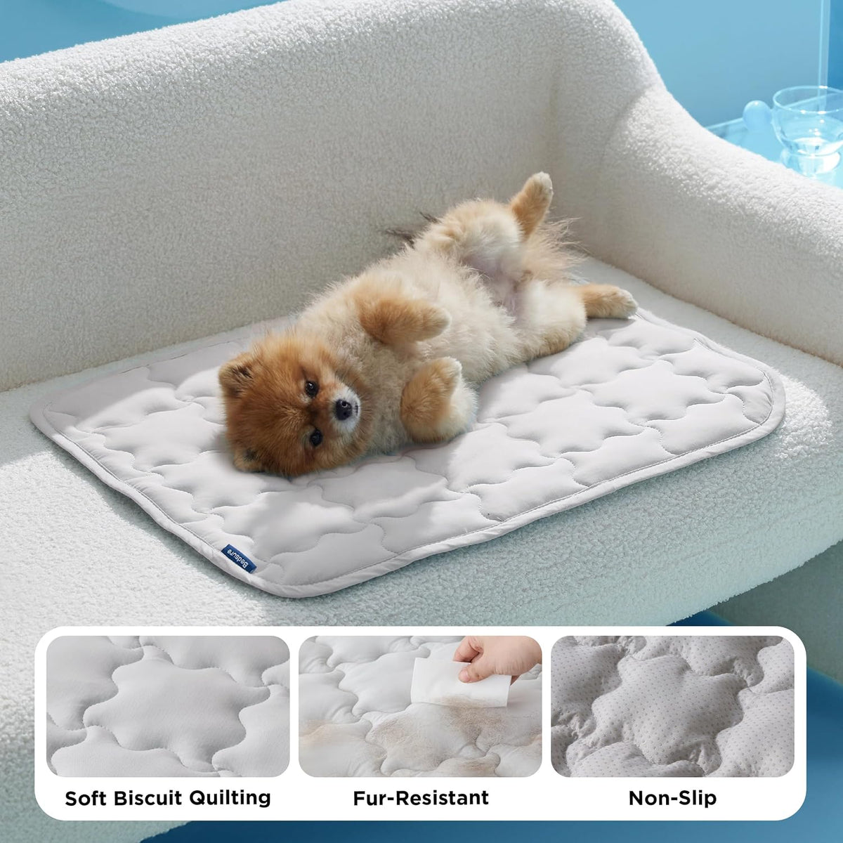 Bedsure ArcticMax™ Cooling Mat for Large Dogs,Q-Max>0.5 Chill Fiber,41In