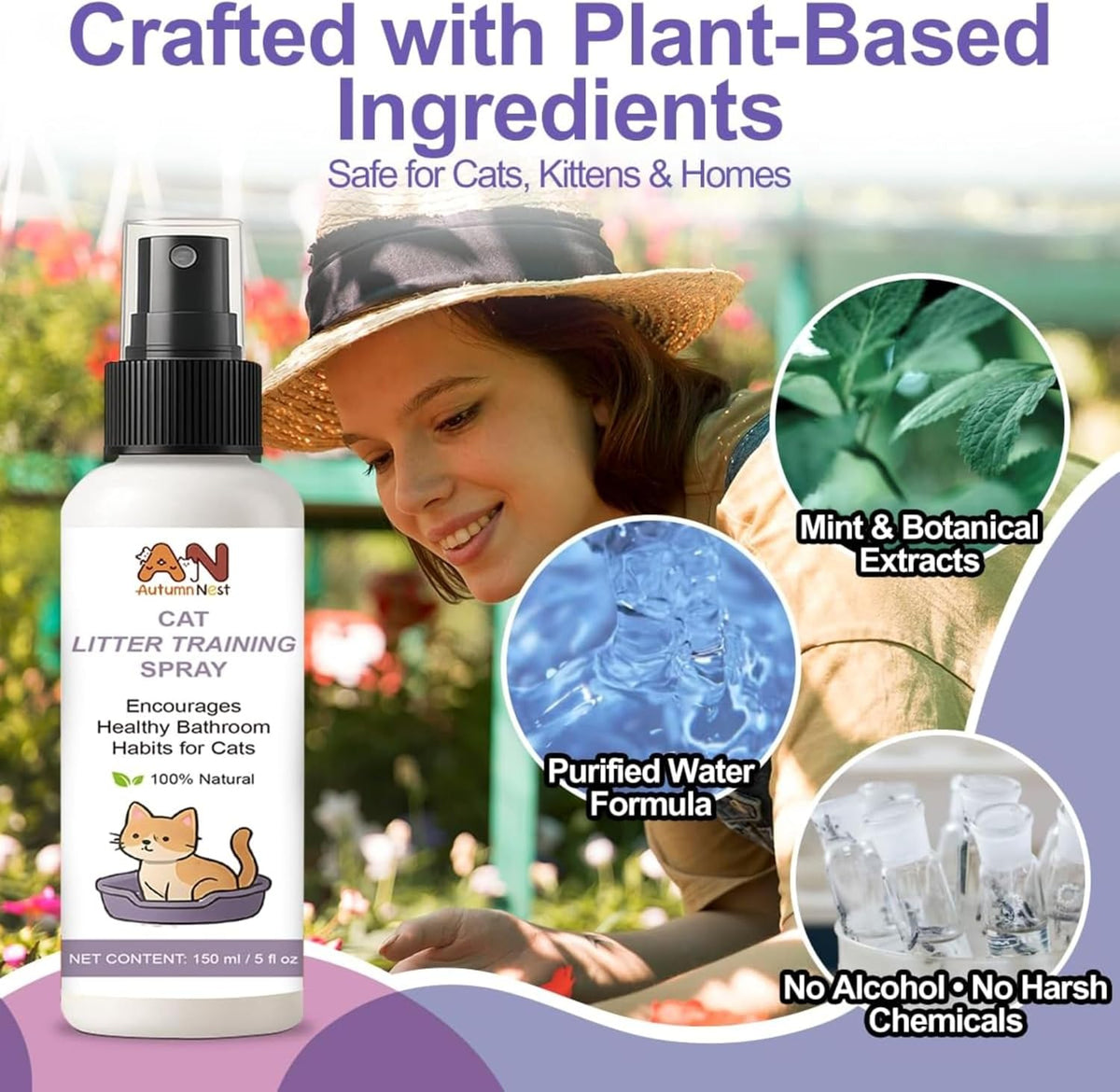 Litter Attractant for Cats, 150ml Cat Litter Training Spray for Kittens