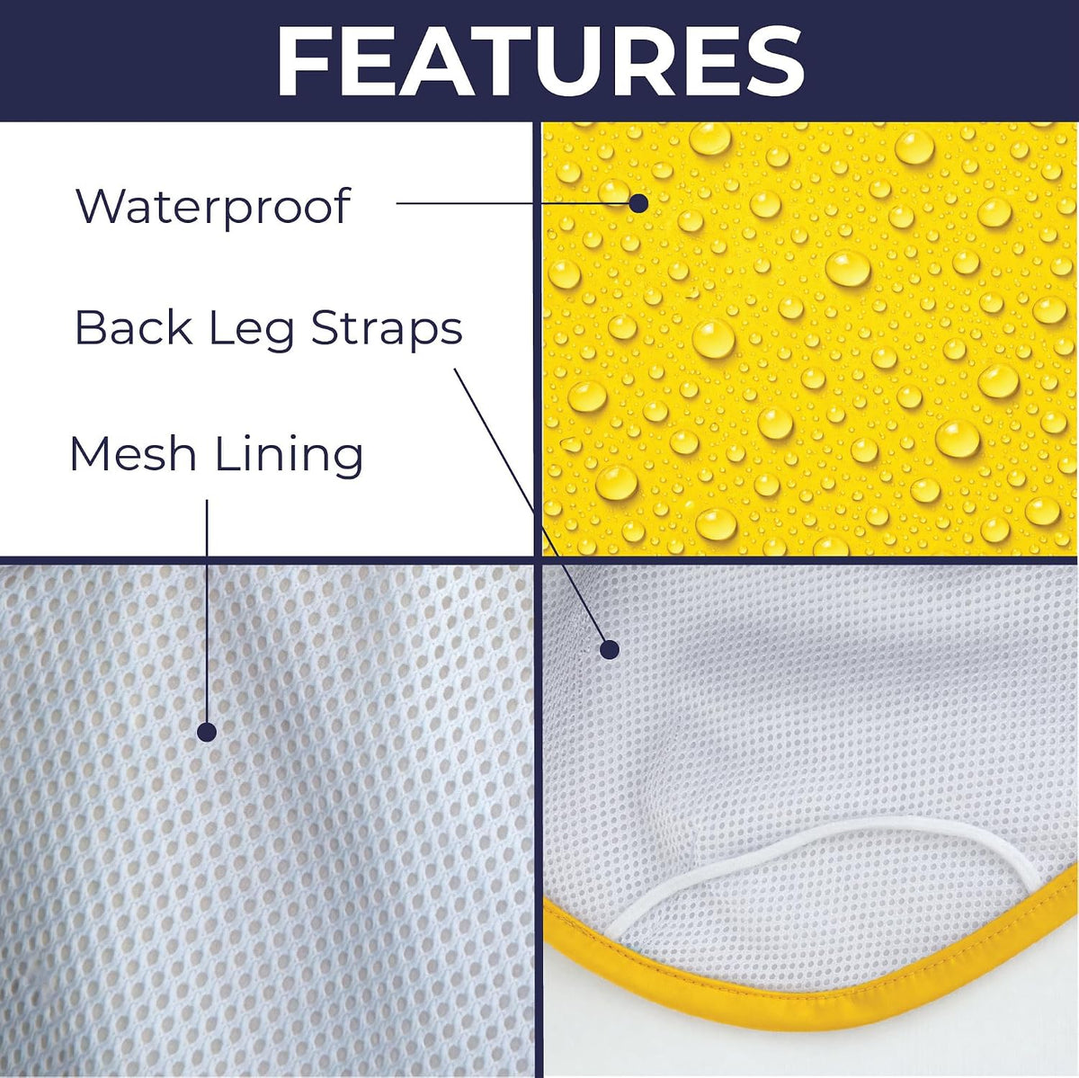 Long Dog Dachshund Raincoat, Waterproof Rain Jacket - Small