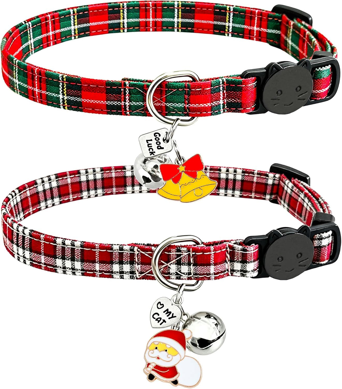 Cotton Cat Collars, Breakaway Polka Dot Kitten Collar for Girl and Boy Cats