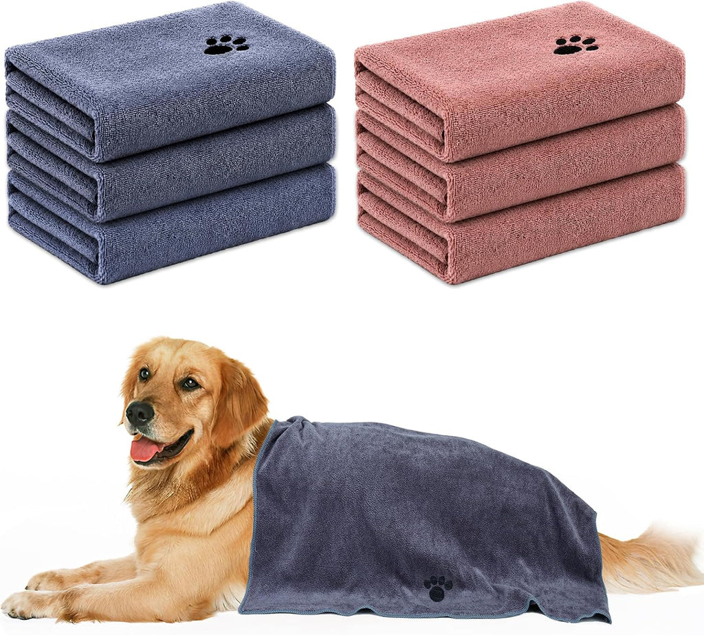 2 Pack Microfiber Dog Towels for Drying Dogs, Pet Bath Supplies for Dog&Cat