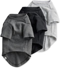 Pet Passion Toby 3-Pack 100% Organic Cotton Dog Short Sleeve T-Shirt Pet Tees for All Breeds, Gray Ombre, Large (40-60 l