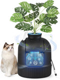 FEANDREA Plant Cat Litter Box Enclosure with Artificial Plant,19.3" L Inch