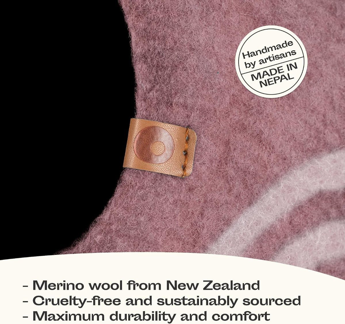 Cat Cave – Natural Wool – Self-Warming Hideaway for Indoor Cats & Kittens