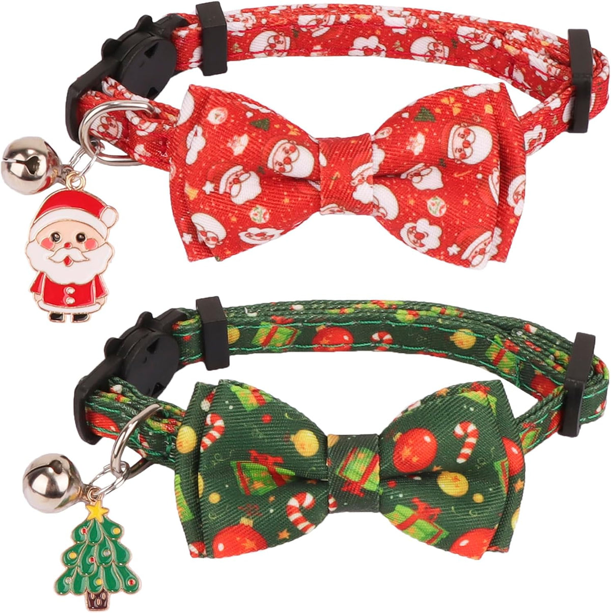 PTDECOR Fall Cat Collar with Bandana Bow, Thanksgiving Brown Plaid Collar