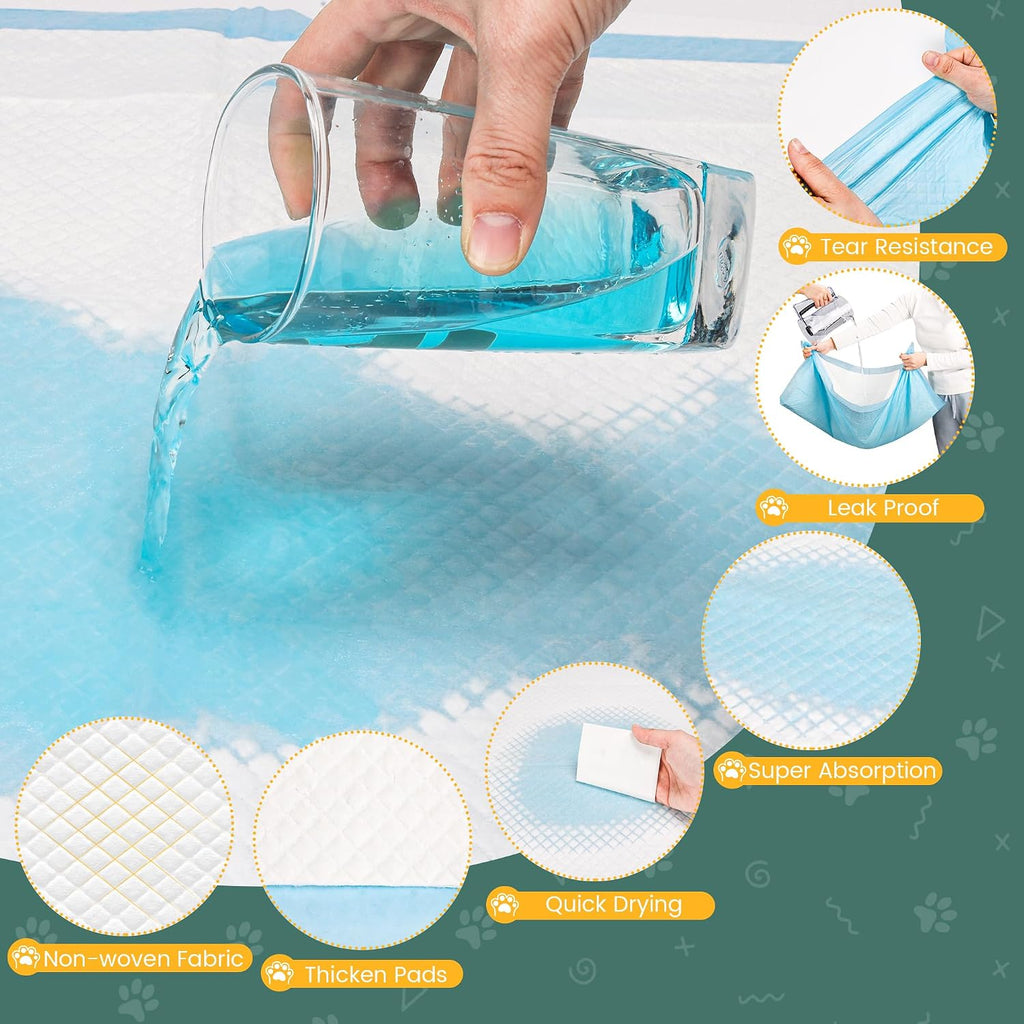 60 Count Extra Large Dog Pee Pads 28" x 34", Super Absorbent X-Large Puppy Pads Disposable Dogs Training Pads, Quick Dry