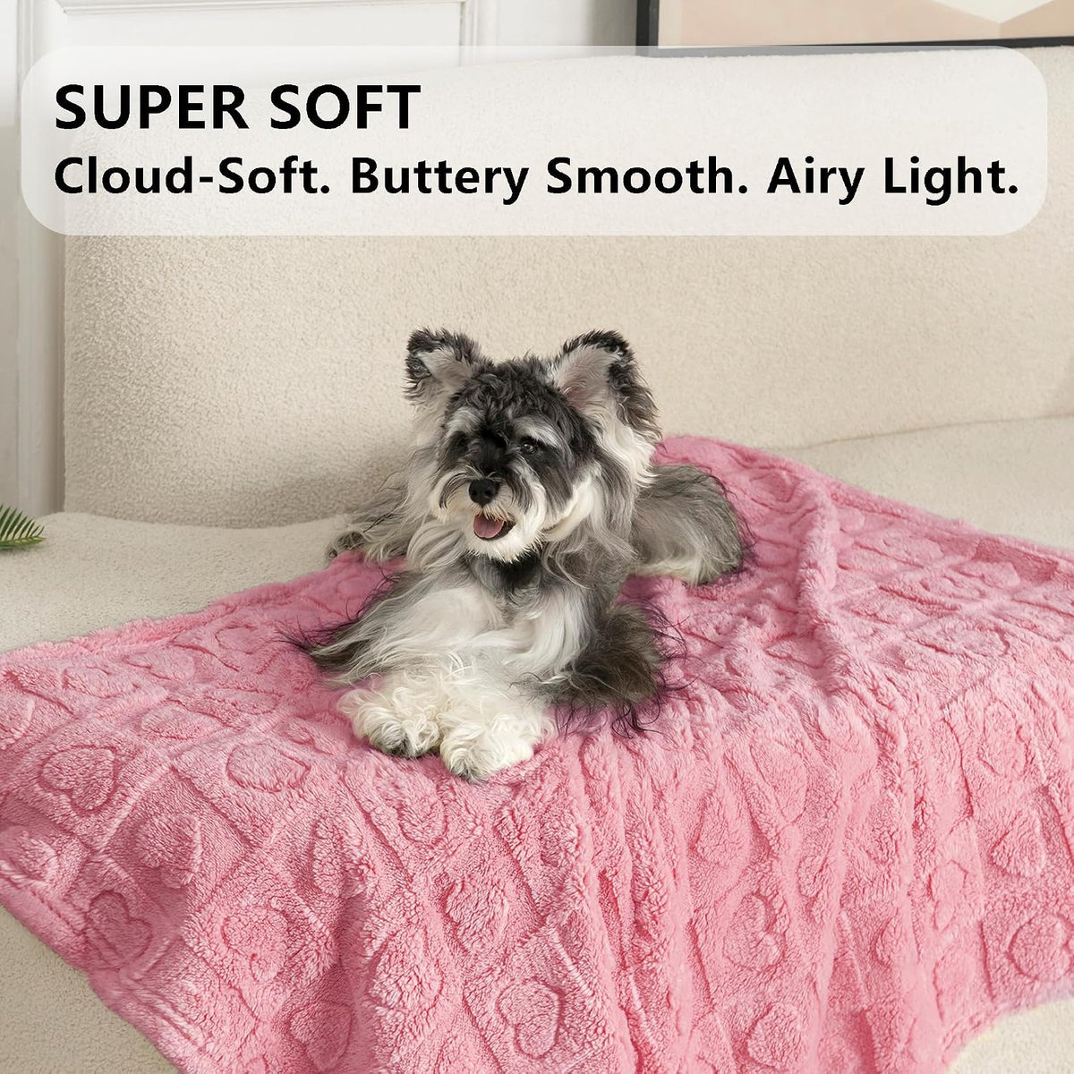 Pet Blanket for Dogs Cats, 300GSM Ultra Soft Coral Fleece Blanket, Washable Small Dog Cat Blanket, Calming Crate Mat, Fu