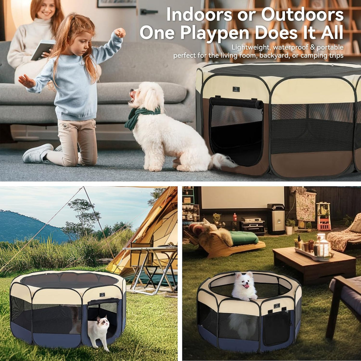 A 4 Pet 40.55-in Dog Playpen for Small Dogs & Puppies, Foldable