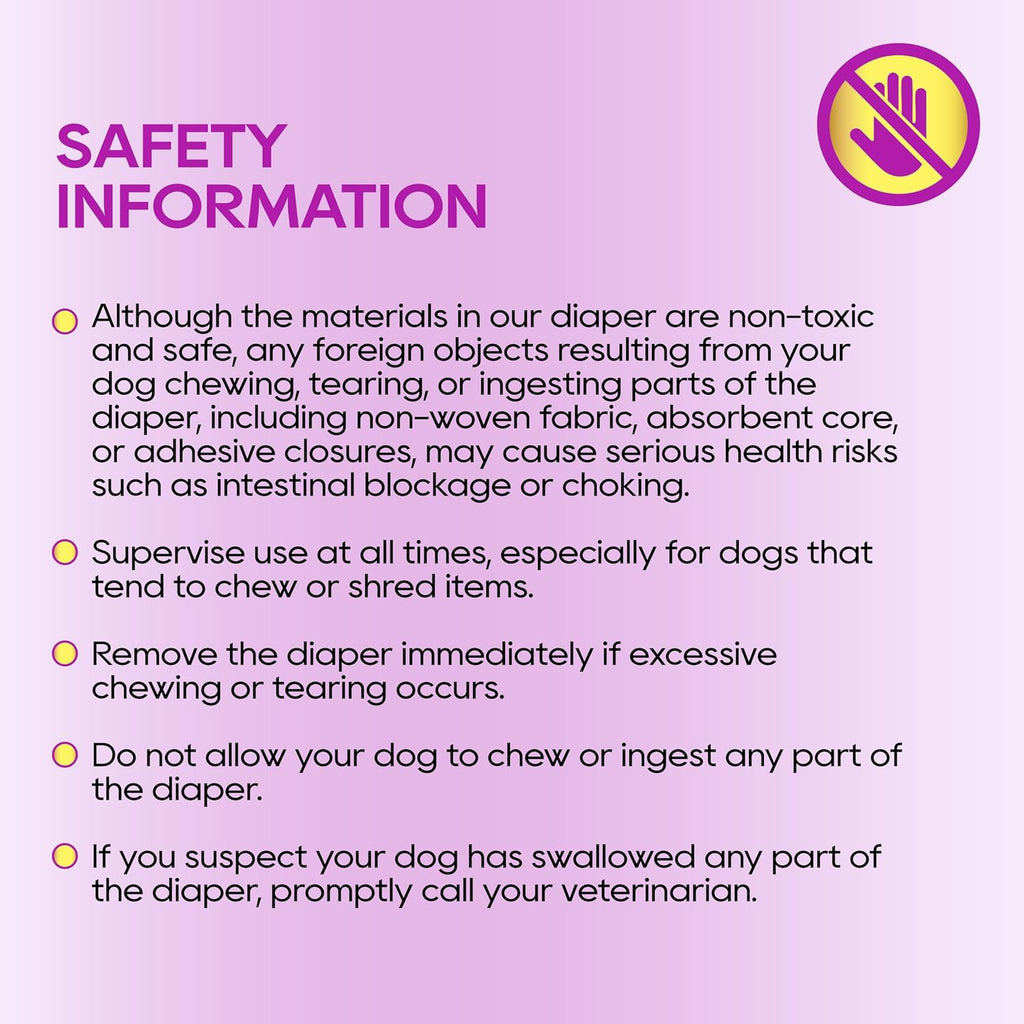 HONEY CARE All-Absorb Disposable Female Dog Diapers Small Size, Improved, 40 Count, Super Absorbent, Breathable, Wetness